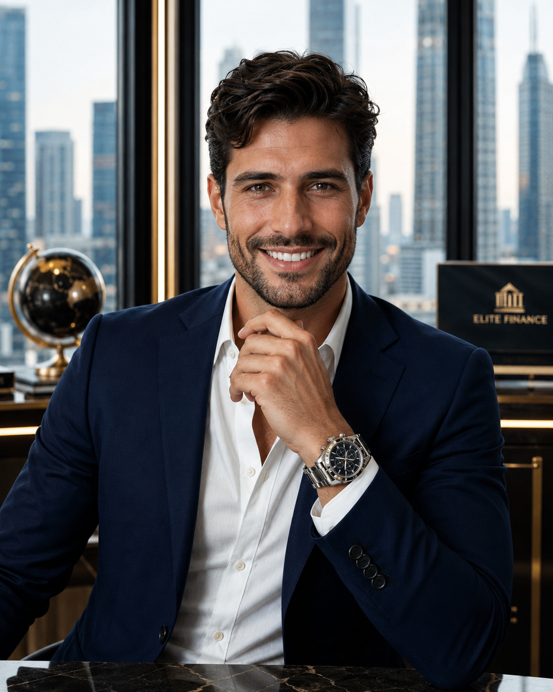 Retrato masculino profissional no estilo Editorial